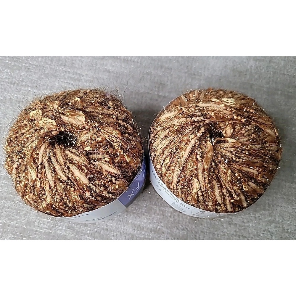 Berroco Opulent FX Yarn 2 Skein - Rare Gold Color # 7812 - Discontinued Color - Picture 5 of 5